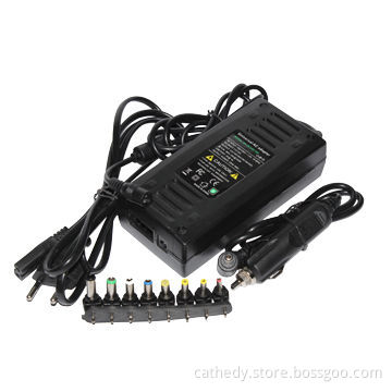 90W Universal Car Charger 2-in-1 Adapter for Laptop, with 8 Connectors,prompt delivery